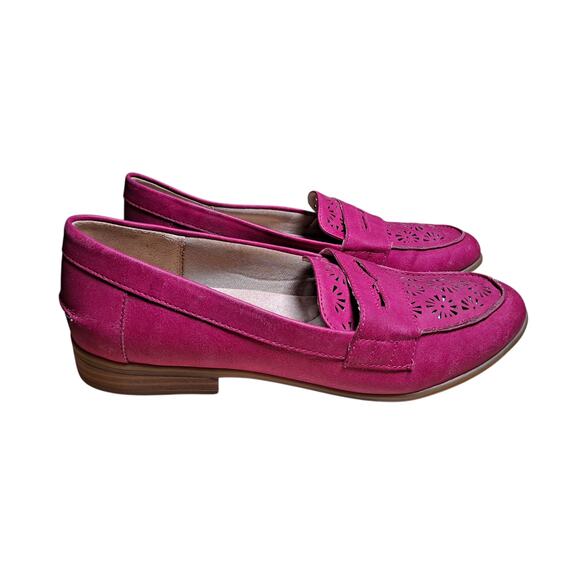 Lifestride Shoes - Lifestride Women's 8.5M Madison Penny Loafer Pink Slip-On Faux Leather